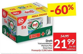 Intermarché Dreft vaatwastabletten aanbieding