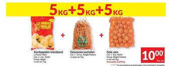 Intermarché Aardappelen standaard, gewassen wortelen, gele uien aanbieding