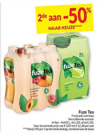 Intermarché Fuze tea frisdrank met thee aanbieding