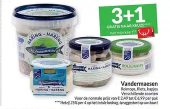 Intermarché Vandermaesen rolmops, filets, hapjes aanbieding