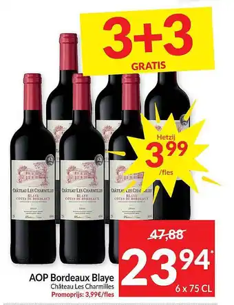 Intermarché Aop bordeaux blaye château les charmilles aanbieding