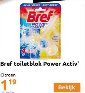 Action Bref toiletblok power activ' aanbieding