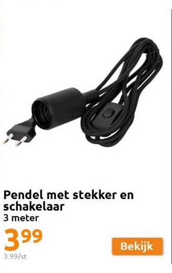 Action Pendel met stekker en schakelaar aanbieding