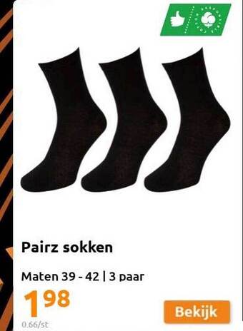 Action Pairz sokken aanbieding