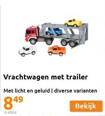 Action Vrachtwagen met trailer aanbieding