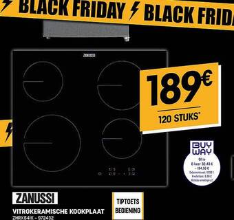 Zanussi vitrokeramische kookplaat
