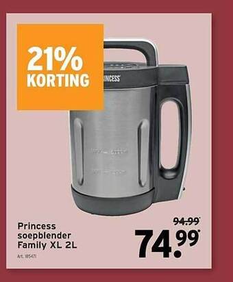 GAMMA Princess soepblender family xl 2l aanbieding
