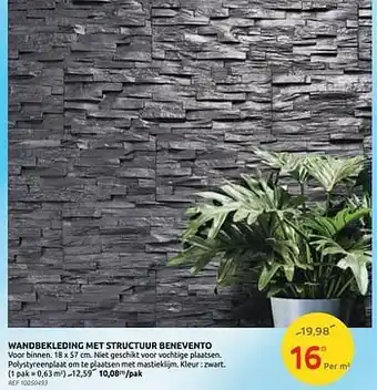 Brico Wandbekleding met structuur benevento aanbieding