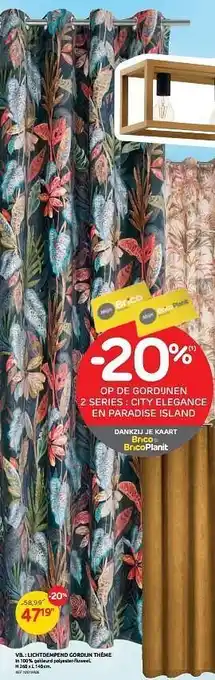 Brico Lichtdempend gordijn thème aanbieding
