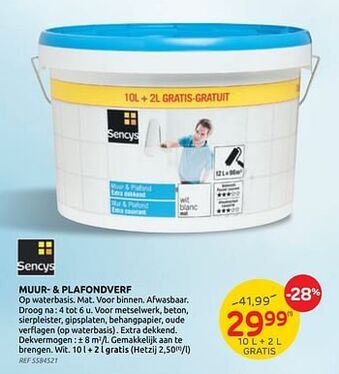 Brico Verf muur en plafond aanbieding
