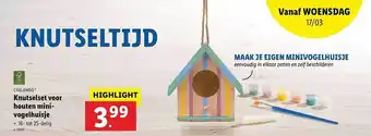 Lidl Crelando Knutselset Voor Houten Mini-vogelhuisje aanbieding