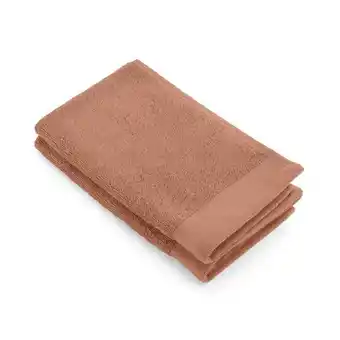 Walra soft cotton gastendoek set van 2 30x50cm 550 g/m2 terra