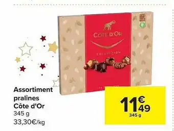 Carrefour Assortiment pralinés côte d'or aanbieding