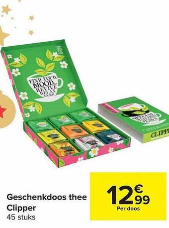 Carrefour Geschenkdoos thee clipper aanbieding