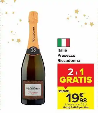 Carrefour Prosecco riccadonna aanbieding