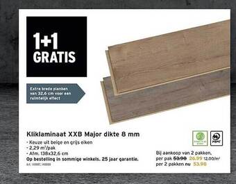 GAMMA Kliklaminaat xxb major dikte 8 mm aanbieding