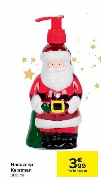 Carrefour Handzeep kerstman aanbieding