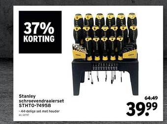 GAMMA Stanley schroevendraaierset stht0-74958 aanbieding