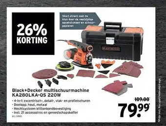 GAMMA Black+decker multischuurmachine ka280lka-qs 220w aanbieding