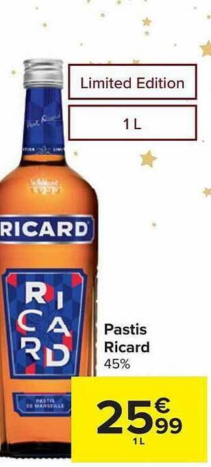 Carrefour Pastis ricard aanbieding