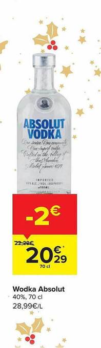 Carrefour Wodka absolut aanbieding