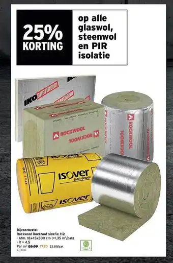 GAMMA Rockwool rockroof sidefix 112 isover aanbieding