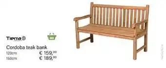 Multi bazar Cordoba teak bank aanbieding
