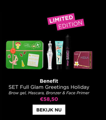 ICI PARIS XL Benefit set full glam greetings holiday aanbieding