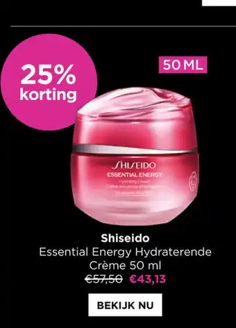 ICI PARIS XL Shiseido essential energy hydraterende creme 50ml aanbieding