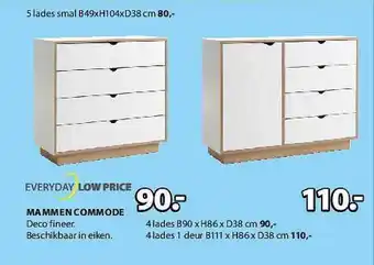 Jysk Everyday Low Price Mammen Commode aanbieding