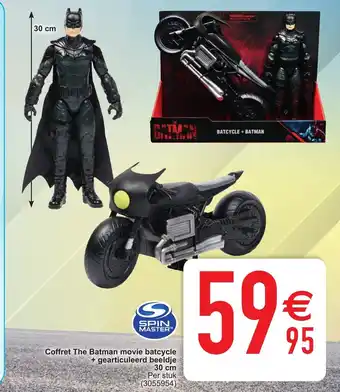 Cora Coffret the batman movie batcycle + gearticuleerd beeldje 30cm per stuk aanbieding