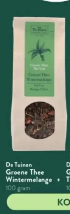 Holland & Barrett De Tuinen Groene Thee Wintermelange 100gram 2 Voor aanbieding