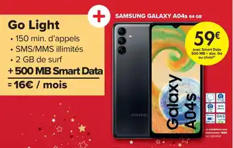 Carrefour Market Samsung Galaxy A04s 64GB aanbieding