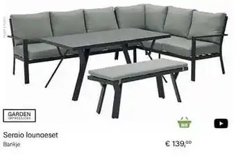 Multi bazar Sergio loungeset bankje aanbieding
