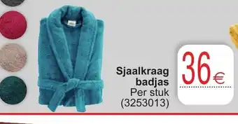 Cora Sjaalkraag Badjas Per Stuk aanbieding