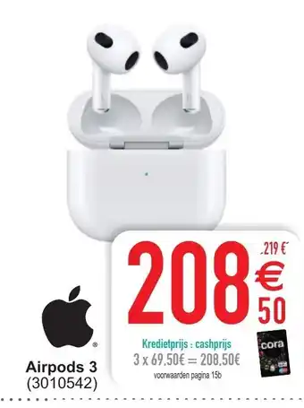 Cora Apple Airpods 3 aanbieding