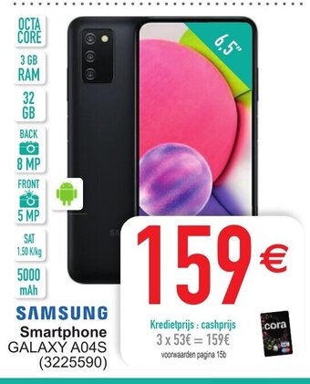 Cora Samsung Smartphone Galaxy A04S aanbieding