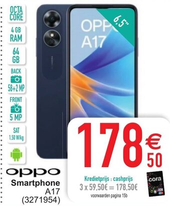 Cora Oppo Smartphone A17 aanbieding