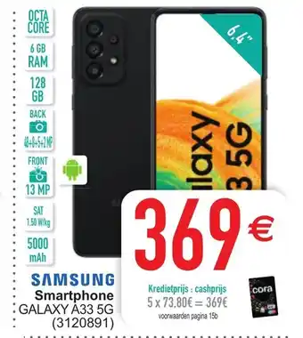 Cora Samsung Galaxy A33 5G Smartphone aanbieding
