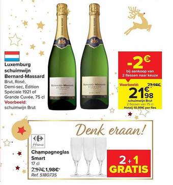 Carrefour Luxemburg schuimwijn bernard-massard aanbieding
