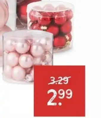 Xenos Kerstbal Glas 2cm Set van 24 aanbieding