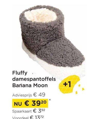 Fluffy Damespantoffels Banana Moon
