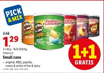 Lidl Pringles Small cans aanbieding