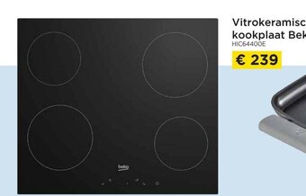 Vitrokeramische kookplaat beko