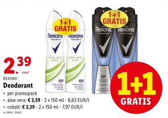 Lidl Rexona Deodorant aanbieding