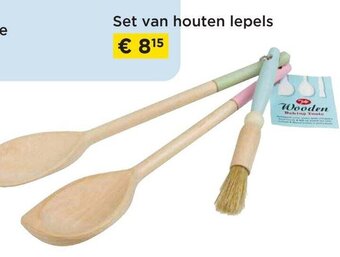 Set van houten lepels