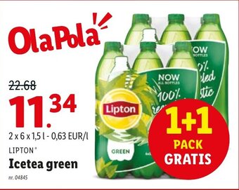 Lidl Lipton Icetea green aanbieding