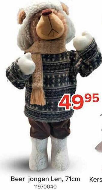 Euroshop Beer jongen len 71cm aanbieding
