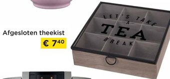 Afgesloten theekist