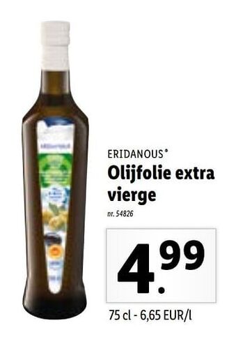 Lidl Olijfolie extra vierge aanbieding